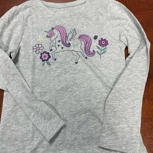 Garanimals Gray Long Sleeve Unicorn Shirt